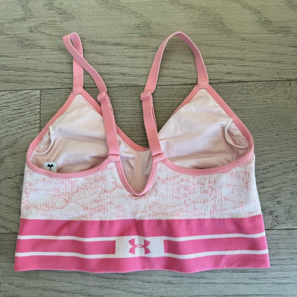 UNDER ARMOUR Women's Seamless Light Support Sports Bra - Light Pink - Picture 3 of 4